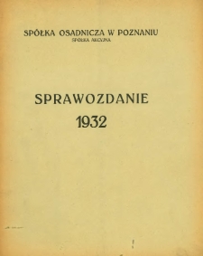 Sprawozdanie za czternasty rok obrachunkowy 1932.