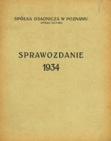 Sprawozdanie za szesnasty rok obrachunkowy 1934.