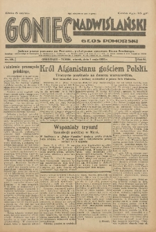 Goniec Nadwiślański: Głos Pomorski: Jedyne pismo poranne na Pomorzu, poświęcone sprawom Stanu Średniego 1928.05.01 R.4 Nr101
