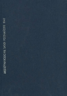 Sprawozdanie z pierwszych powojennych Międzynarodowych Targów Poznańskich (26.4. - 4.5. 1947 r.).