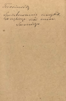 Dodatek do "Sprostowania omyłek zaszłych w powtórnym rozbiorze chemicznym wód lekarskich iwonickich"
