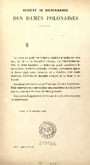 Société de Bienfaisance des Dames Polonaises