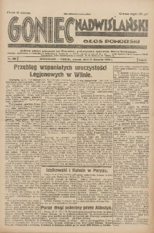 Goniec Nadwiślański: Głos Pomorski: Jedyne pismo poranne na Pomorzu, poświęcone sprawom Stanu Średniego 1928.08.14 R.4 Nr186