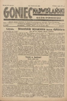 Goniec Nadwiślański: Głos Pomorski: Jedyne pismo poranne na Pomorzu, poświęcone sprawom Stanu Średniego 1928.08.18 R.4 Nr189