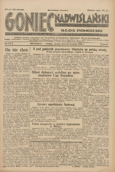 Goniec Nadwiślański: Głos Pomorski: Jedyne pismo poranne na Pomorzu, poświęcone sprawom Stanu Średniego 1928.08.24 R.4 Nr194