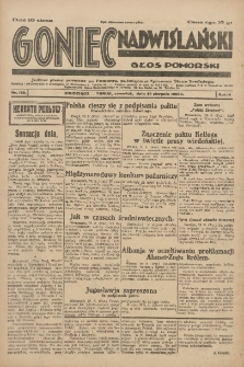 Goniec Nadwiślański: Głos Pomorski: Jedyne pismo poranne na Pomorzu, poświęcone sprawom Stanu Średniego 1928.08.30 R.4 Nr199