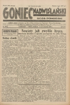 Goniec Nadwiślański: Głos Pomorski: Jedyne pismo poranne na Pomorzu, poświęcone sprawom Stanu Średniego 1928.09.02 R.4 Nr202