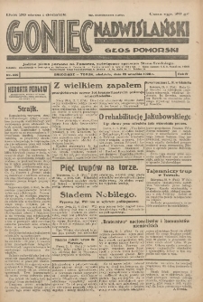 Goniec Nadwiślański: Głos Pomorski: Jedyne pismo poranne na Pomorzu, poświęcone sprawom Stanu Średniego 1928.09.23 R.4 Nr220