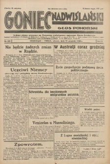 Goniec Nadwiślański: Głos Pomorski: Jedyne pismo poranne na Pomorzu, poświęcone sprawom Stanu Średniego 1928.09.25 R.4 Nr221