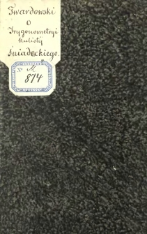 Recenzya : trygonometrya kulista analitycznie wyłożona do użycia uczących się w Imper. Wil. Uniwersytecie, przez Jana Śniadeckiego w Wilnie i Warszawie u Józefa Zawadzkiego 1817.
