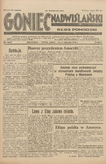 Goniec Nadwiślański: Głos Pomorski: Jedyne pismo poranne na Pomorzu, poświęcone sprawom Stanu Średniego 1928.11.09 R.4 Nr259