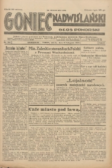 Goniec Nadwiślański: Głos Pomorski: Jedyne pismo poranne na Pomorzu, poświęcone sprawom Stanu Średniego 1928.11.10 R.4 Nr260