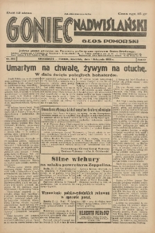 Goniec Nadwiślański: Głos Pomorski: Jedyne pismo poranne na Pomorzu, poświęcone sprawom Stanu Średniego 1928.11.01 R.4 Nr253