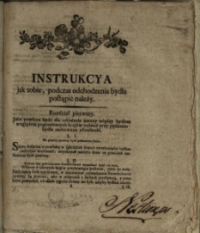 Instrukcya jak sobie, podczas odchodzenia bydła postąpić należy