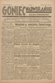 Goniec Nadwiślański: Głos Pomorski: Jedyne pismo poranne na Pomorzu, poświęcone sprawom Stanu Średniego 1928.12.19 R.4 Nr292