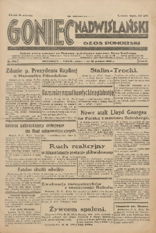 Goniec Nadwiślański: Głos Pomorski: Jedyne pismo poranne na Pomorzu, poświęcone sprawom Stanu Średniego 1928.12.28 R.4 Nr298