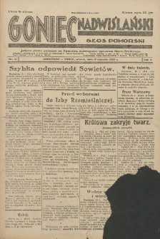 Goniec Nadwiślański: Głos Pomorski: Jedyne pismo poranne na Pomorzu, poświęcone sprawom Stanu Średniego 1929.01.15 R.5 Nr12