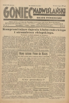 Goniec Nadwiślański: Głos Pomorski: Jedyne pismo poranne na Pomorzu, poświęcone sprawom Stanu Średniego 1929.02.22 R.5 Nr44