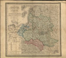 Carte de la Pologne comprenant le territoire de 1772 a l'epoque du 1er demembrement par la Russiae la Prusse et l'Autriche indiquant les divisions actuelles d'après les travaux geographiques et statistiques de Mr Leonard Chodźko