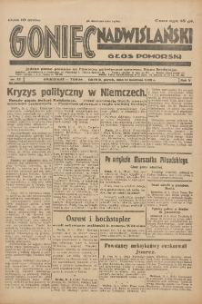 Goniec Nadwiślański: Głos Pomorski: Jedyne pismo poranne na Pomorzu, poświęcone sprawom Stanu Średniego 1929.04.12 R.5 Nr85