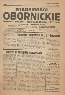 Wiadomości Obornickie: niezależne-neutralne pismo poświęcone sprawom gospodarczym i społecznym powiatu obornickiego-wiadomości ze świata-powieści sensacyjne 1936.06.07 R.1 Nr6