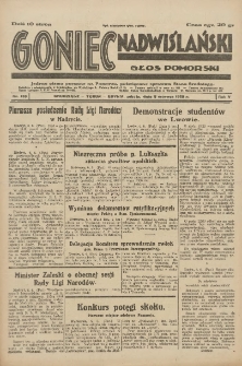 Goniec Nadwiślański: Głos Pomorski: Jedyne pismo poranne na Pomorzu, poświęcone sprawom Stanu Średniego 1929.06.08 R.5 Nr130