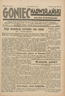 Goniec Nadwiślański: Głos Pomorski: Jedyne pismo poranne na Pomorzu, poświęcone sprawom Stanu Średniego 1929.06.15 R.5 Nr136