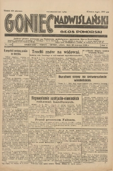 Goniec Nadwiślański: Głos Pomorski: Jedyne pismo poranne na Pomorzu, poświęcone sprawom Stanu Średniego 1929.06.22 R.5 Nr142
