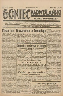 Goniec Nadwiślański: Głos Pomorski: Jedyne pismo poranne na Pomorzu, poświęcone sprawom Stanu Średniego 1929.06.26 R.5 Nr145