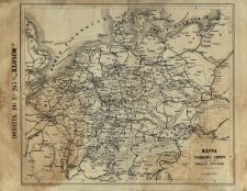 Mapa Środkowej Europy z kolejami żelaznymi