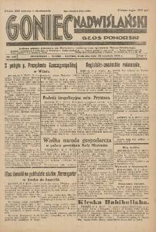 Goniec Nadwiślański: Głos Pomorski: Jedyne pismo poranne na Pomorzu, poświęcone sprawom Stanu Średniego 1929.09.29 R.5 Nr225