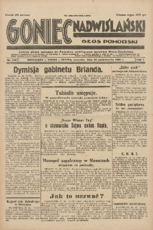 Goniec Nadwiślański: Głos Pomorski: Jedyne pismo poranne na Pomorzu, poświęcone sprawom Stanu Średniego 1929.10.24 R.5 Nr246