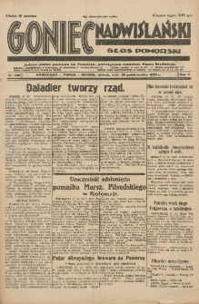 Goniec Nadwiślański: Głos Pomorski: Jedyne pismo poranne na Pomorzu, poświęcone sprawom Stanu Średniego 1929.10.29 R.5 Nr250