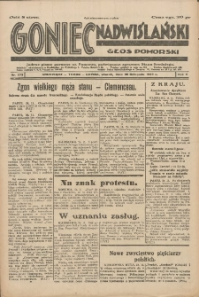 Goniec Nadwiślański: Głos Pomorski: Jedyne pismo poranne na Pomorzu, poświęcone sprawom Stanu Średniego 1929.11.26 R.5 Nr273
