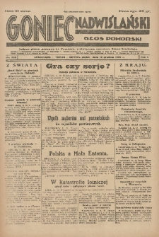 Goniec Nadwiślański: Głos Pomorski: Jedyne pismo poranne na Pomorzu, poświęcone sprawom Stanu Średniego 1929.12.13 R.5 Nr288