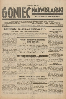 Goniec Nadwiślański: Głos Pomorski: Niezależne pismo poranne, poświęcone sprawom stanu średniego 1930.02.07 R.6 Nr31