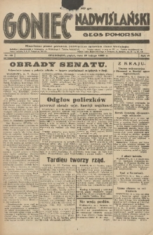 Goniec Nadwiślański: Głos Pomorski: Niezależne pismo poranne, poświęcone sprawom stanu średniego 1930.02.28 R.6 Nr49