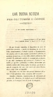 Una buona notizia per gli uomini d'oggidi