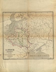 Pologne et ses frontières en 1772 avec les trois partages successifs du côte de la Russie (72-93-95)