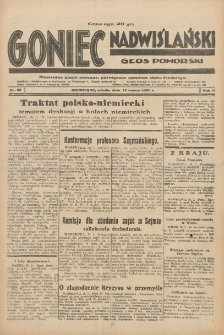 Goniec Nadwiślański: Głos Pomorski: Niezależne pismo poranne, poświęcone sprawom stanu średniego 1930.03.22 R.6 Nr68