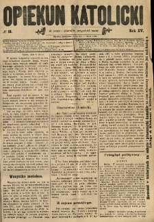 Opiekun Katolicki. 1888.03.07 R.15 nr19