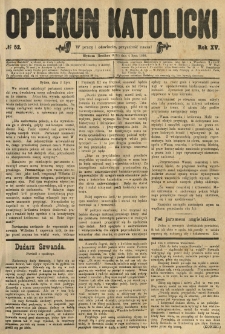 Opiekun Katolicki. 1888.07.04 R.15 nr52