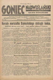 Goniec Nadwiślański: Głos Pomorski: Niezależne pismo poranne, poświęcone sprawom stanu średniego 1930.03.26 R.6 Nr71