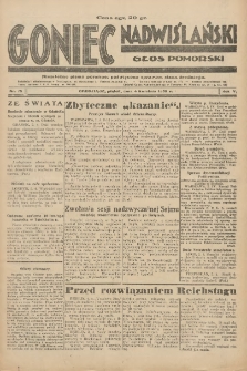 Goniec Nadwiślański: Głos Pomorski: Niezależne pismo poranne, poświęcone sprawom stanu średniego 1930.04.04 R.6 Nr79