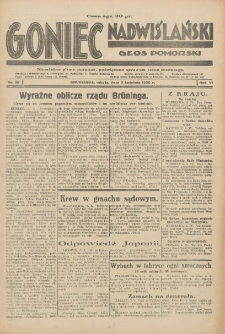 Goniec Nadwiślański: Głos Pomorski: Niezależne pismo poranne, poświęcone sprawom stanu średniego 1930.04.05 R.6 Nr80