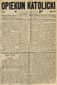 Opiekun Katolicki. 1888.09.05 R.15 nr70