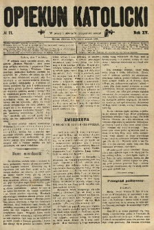 Opiekun Katolicki. 1888.09.08 R.15 nr71