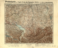 Probekarte aus Vogels Karte des Deutschen Reichs in 27 Blättern. Blatt 26 Augsburg.