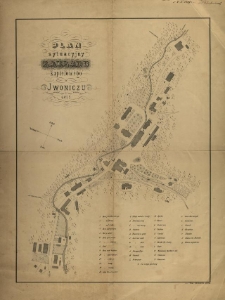 Plan sytuacyjny Zakładu kąpielowego w Iwoniczu