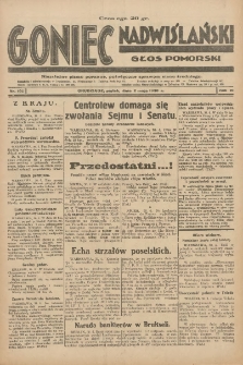 Goniec Nadwiślański: Głos Pomorski: Niezależne pismo poranne, poświęcone sprawom stanu średniego 1930.05.02 R.6 Nr102